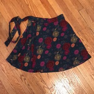 American Apparel Floral Wrap Skirt